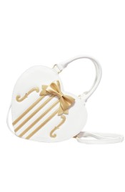 Morning Glory Violin Embroidered Heart Shaped Bag(Limited Stock/5 Colours/Full Payment Without Shipping)
